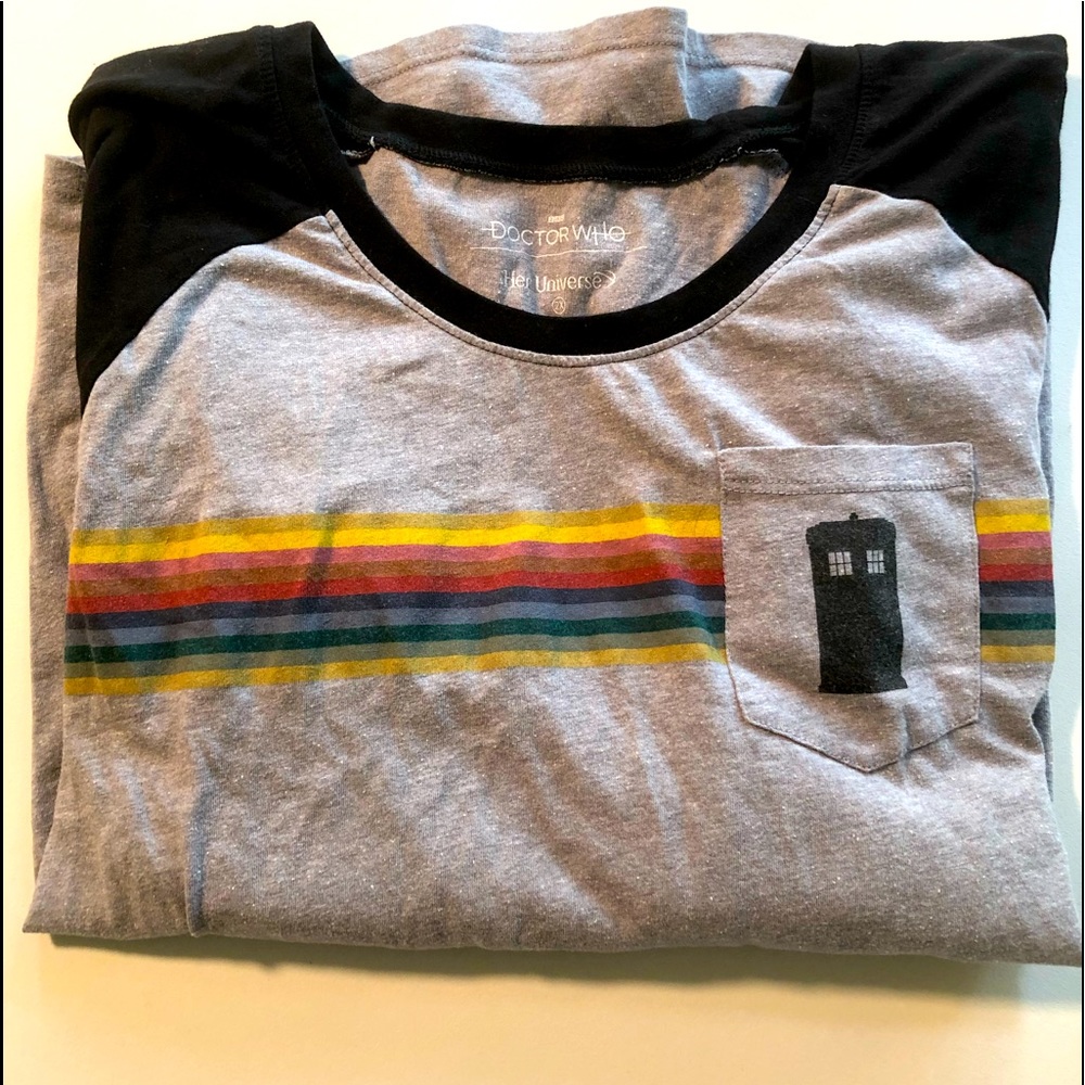 2X DR. WHO (3/4 sleeve SHIRT) Scoop neck